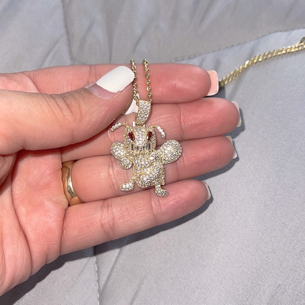 Bug piece gold filled necklace